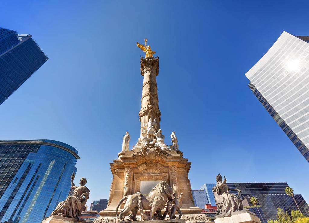 Angel of Independence monument located on Reforma Street near historic center of Mexico City