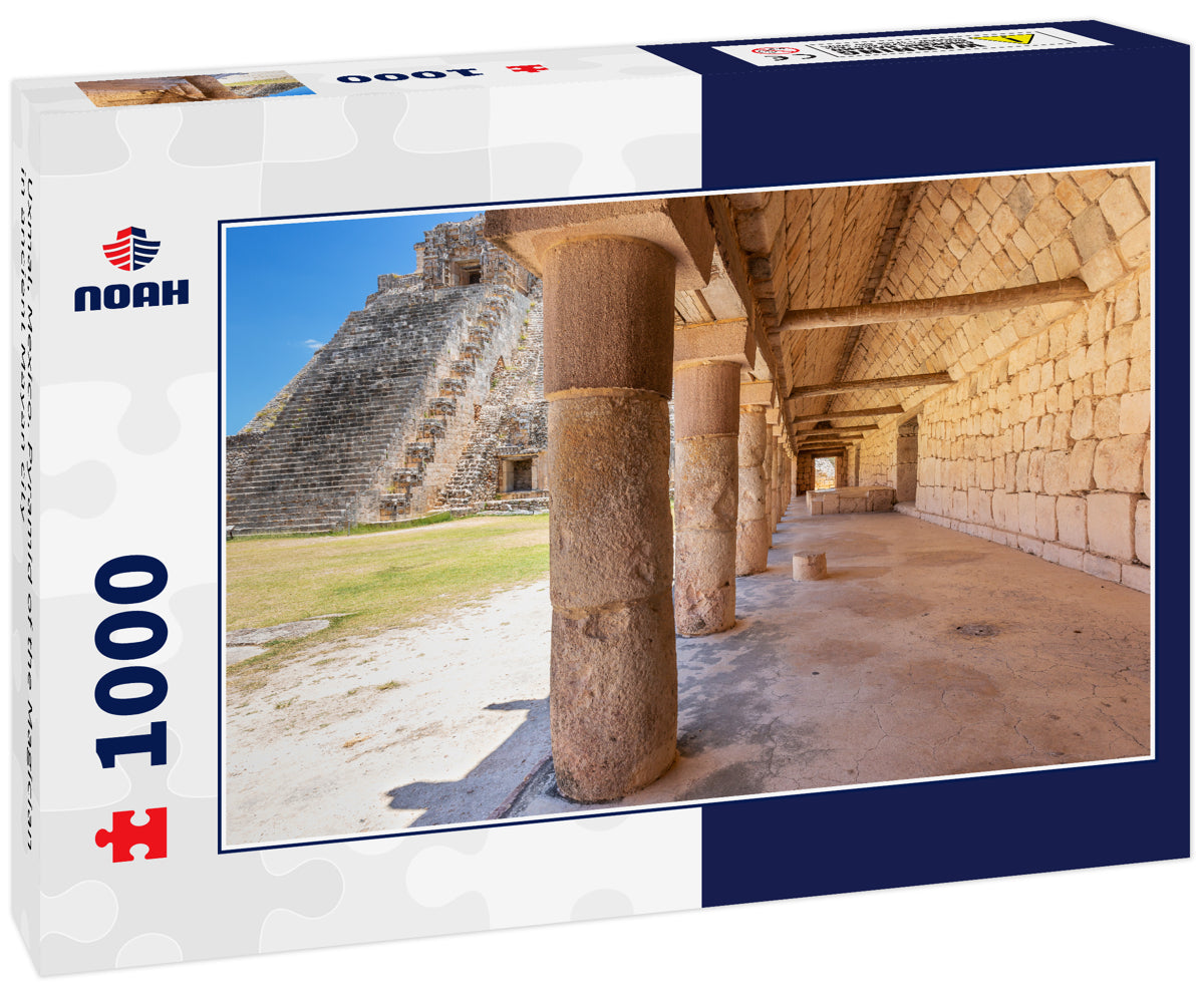Uxmal, Mexico. Pyramid of the Magician in ancient Mayan city