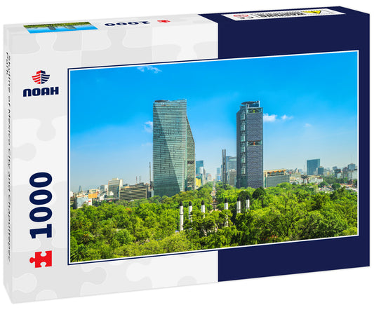 Skyline of Mexico City and Chapultepec Park