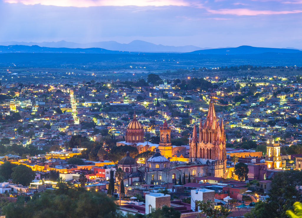 Scenery of San Miguel de Allende in Mexico