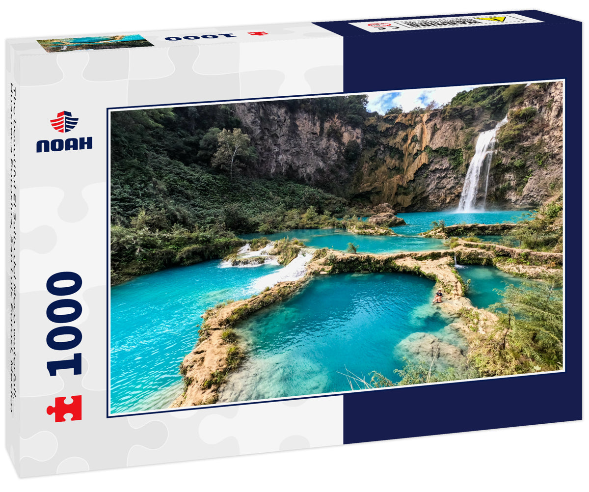 The beautiful El Salto del Meco waterfall, Huasteca Potosina, San Luis Potosi, Mexico