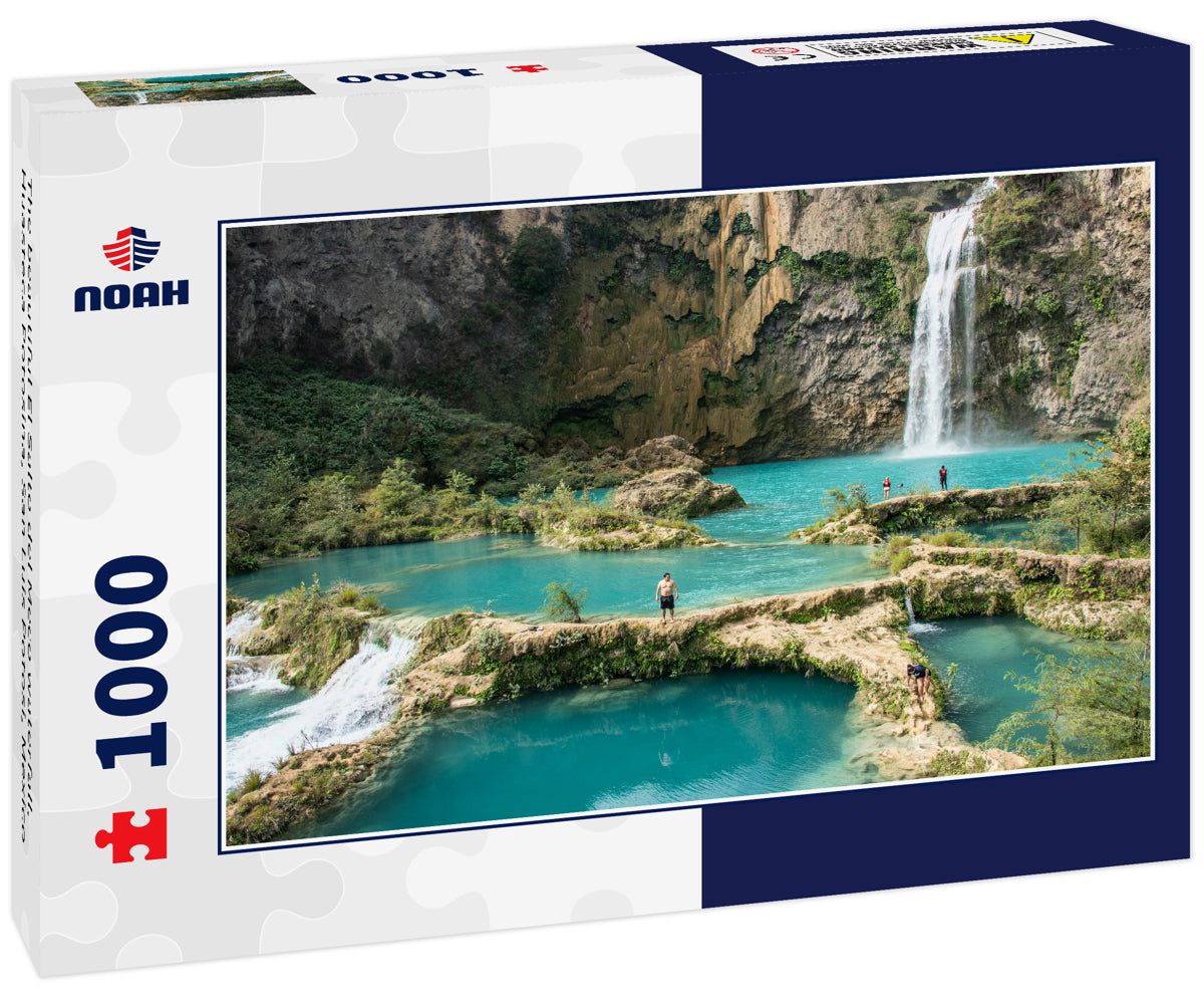 The beautiful El Salto del Meco waterfall, Huasteca Potosina, San Luis Potosi, Mexico