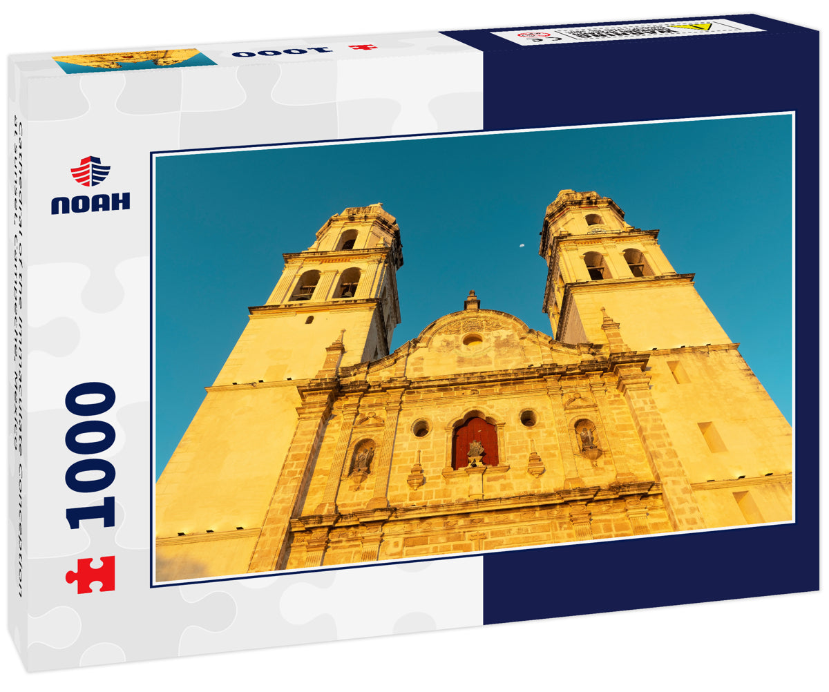 Cathedral of the Immaculate Conception at sunset, Campeche, Mexico