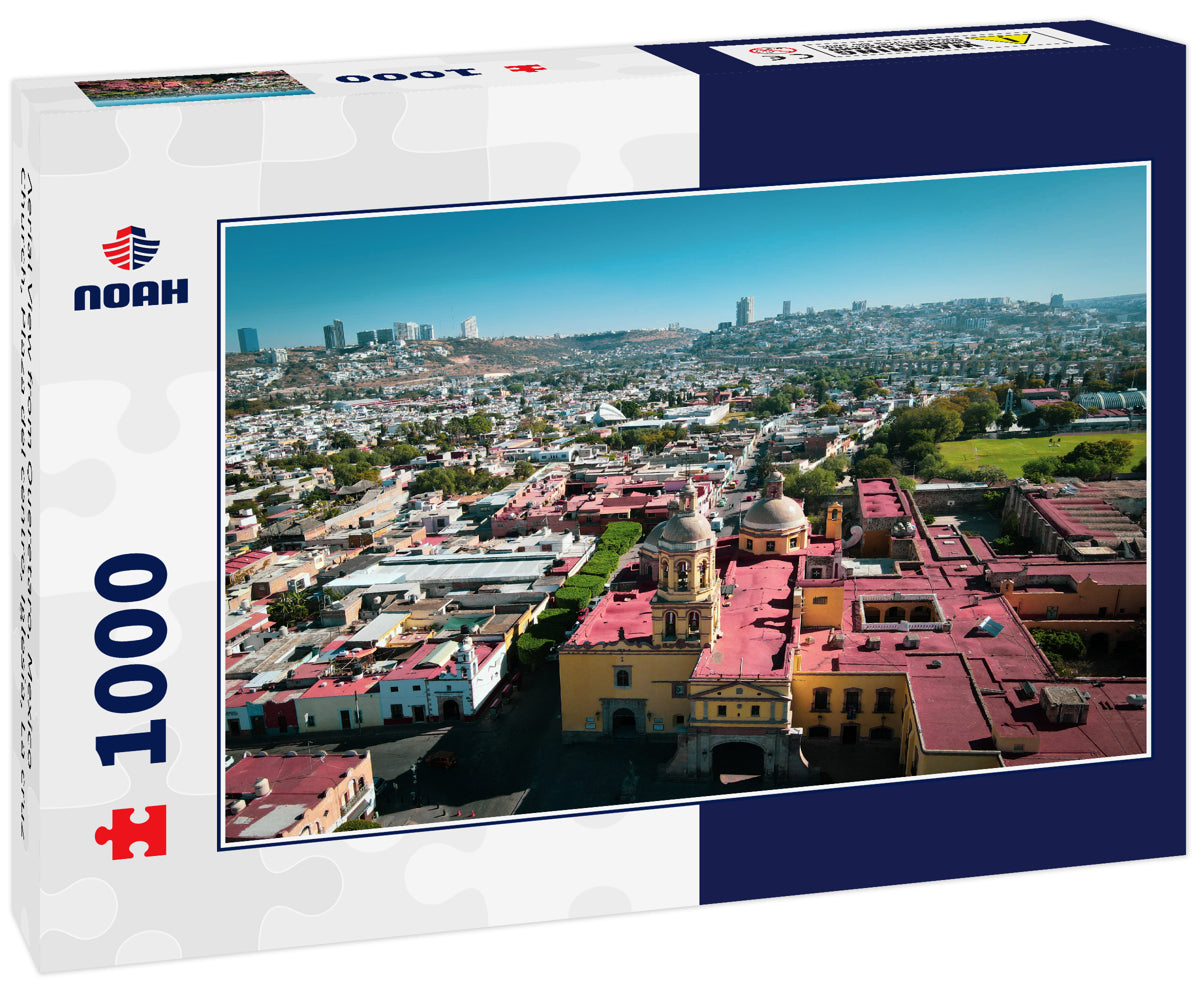 Aerial View from Queretaro, Mexico Church, Plaza del centro, Iglesia, La cruz