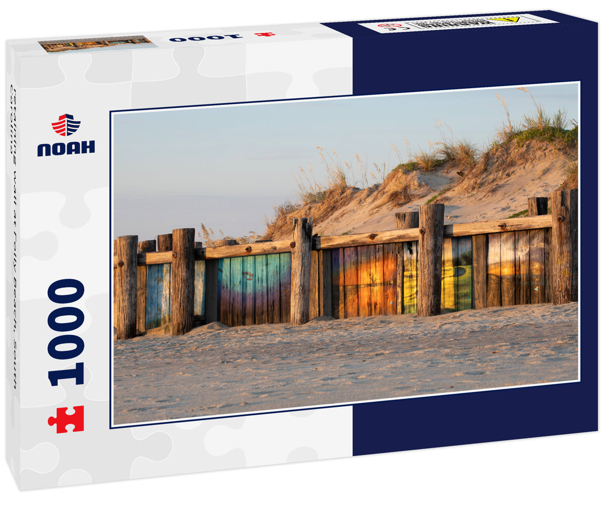 retaining wall at Folly Beach, South Carolina