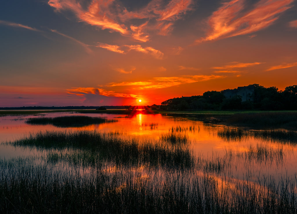 Sunset Over Bohicket Creek, South Carolina