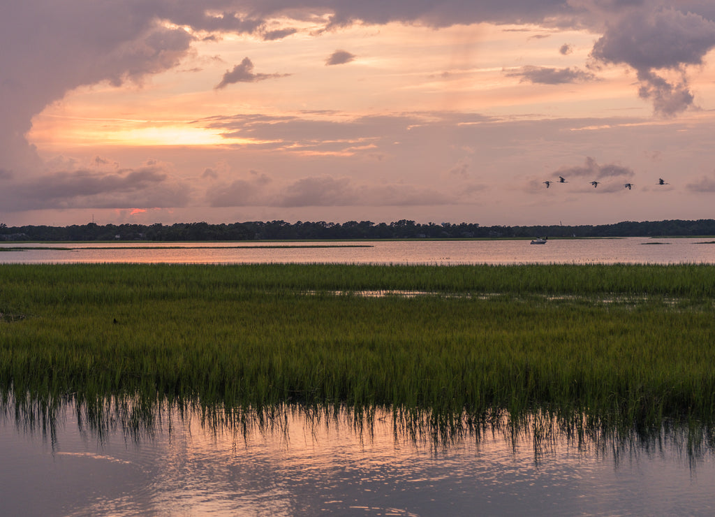 Sunset in Pinckney Island South Carolina