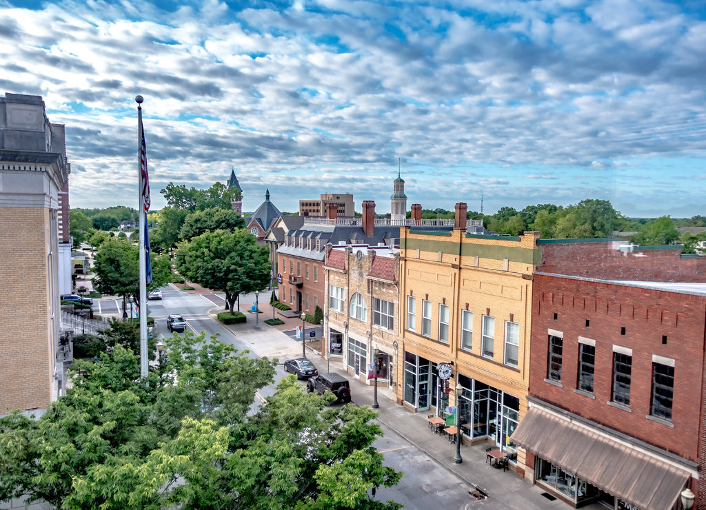 Rock Hill South Carolina downtown in the morning