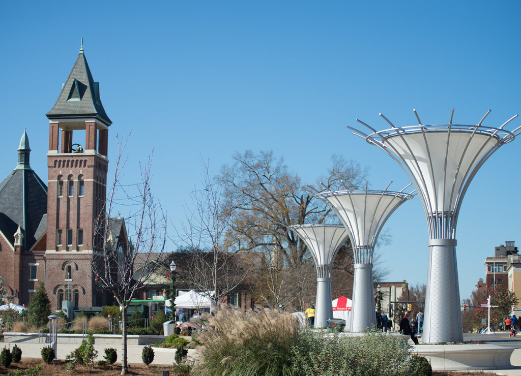 Rock Hill South Carolina downtown during christmas season