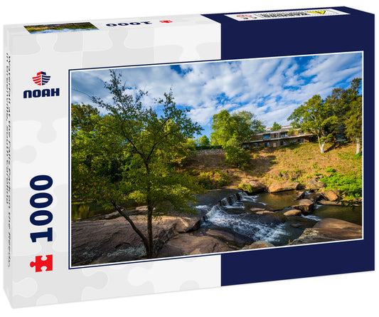 Waterfall at the Falls Park on the Reedy, in Greenville, South Carolina