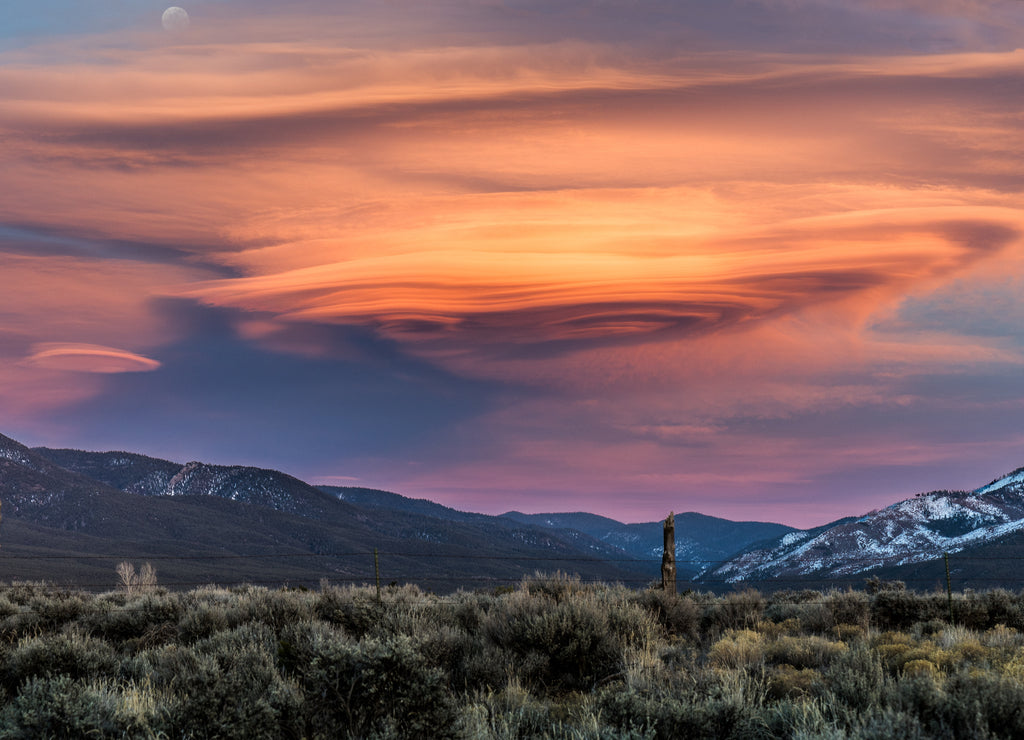 Taos Mountain Sunset, New Mexico