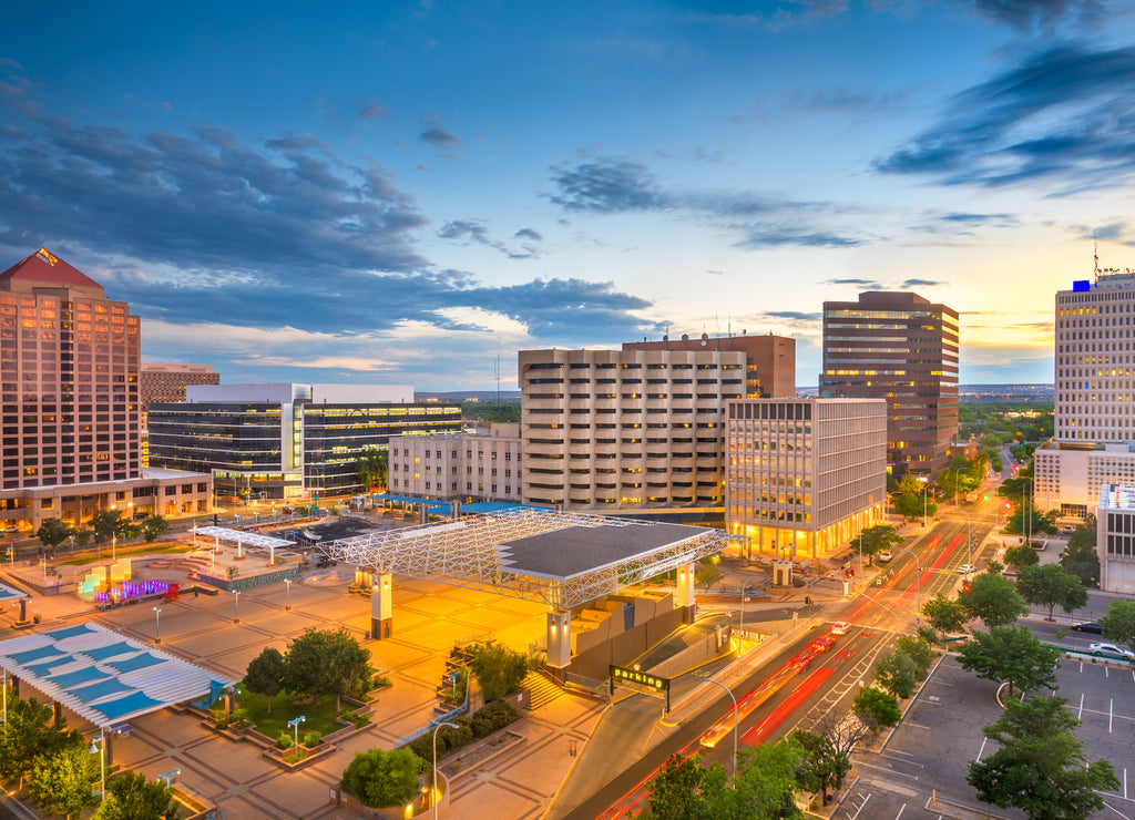 Albuquerque, New Mexico, USA downtown cityscape