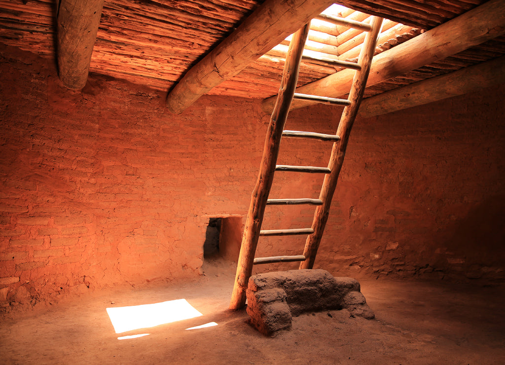 Old kiva in Pecos National Historical Park, New Mexico, USA