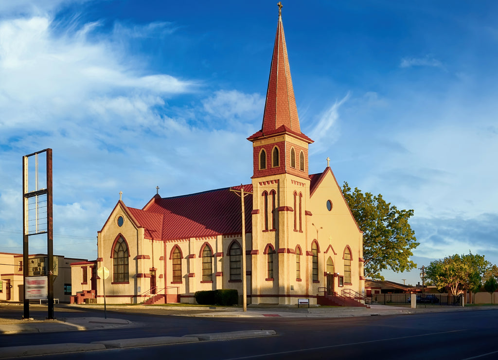 View to the St. Peter Chanel Catholic Church in Roswell, New Mexico
