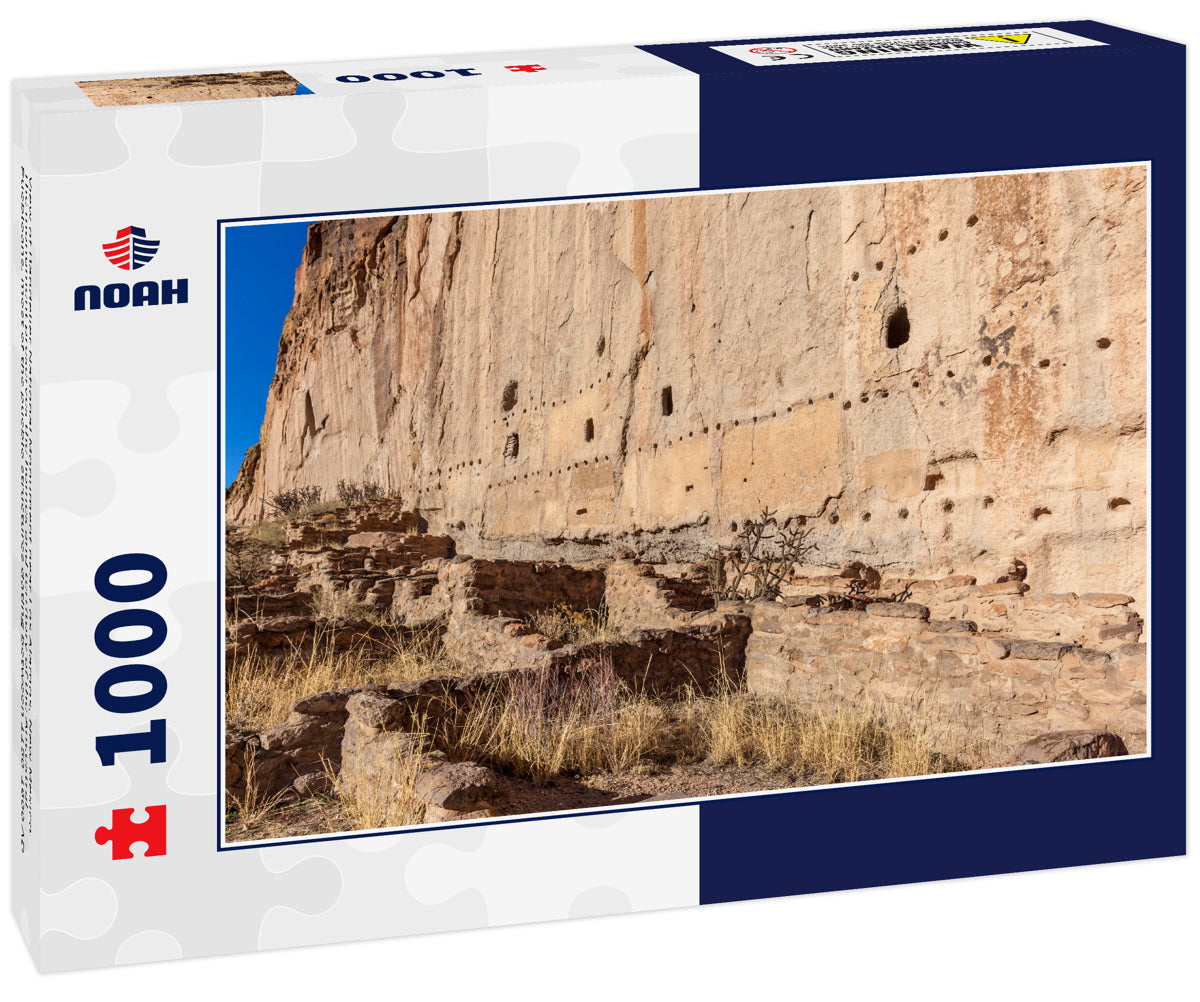 View of Bandelier National Monument near Los Alamos, New Mexico. The monument preserves the homes and territory of the Ancestral Puebloans, most of the pueblo structures dating between 1150-1600 AD