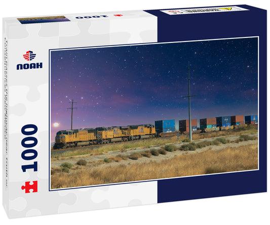 Train passes the highway near Truth or Consequences New Mexico