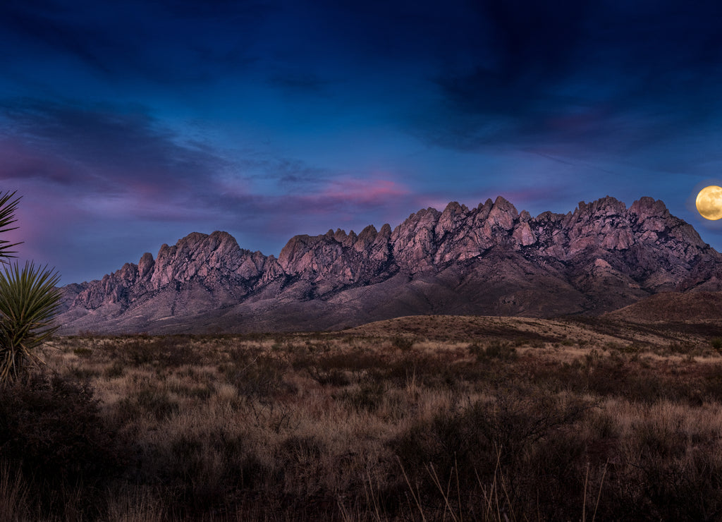 Super Moon Over the Organ Mountains, New Mexico