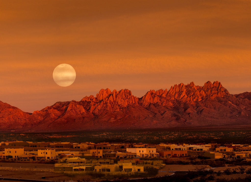 Full Moon, Organs, and Adobes, New Mexico