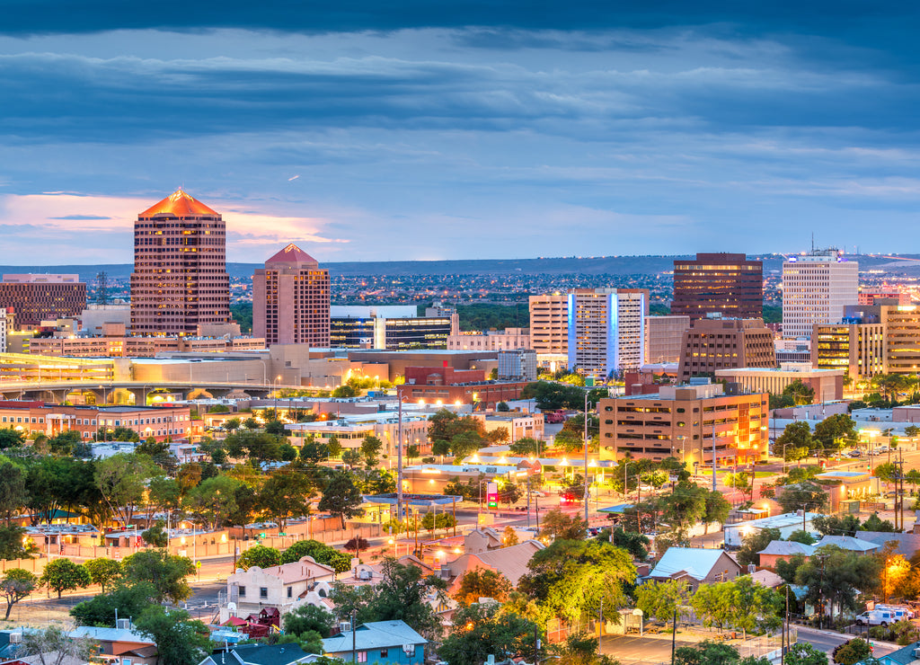 Albuquerque, New Mexico, USA downtown cityscape