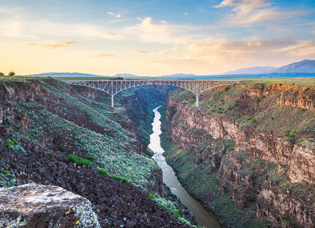 Taos, New Mexico, USA at Rio Grande Gorge Bridge over the Rio Grande