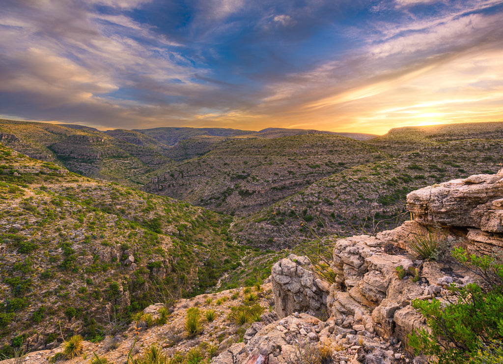 Carlsbad Cavern National Park, New Mexico, USA overlooking Rattlesnake Canyon