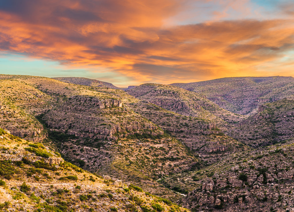 Carlsbad Cavern National Park, New Mexico, USA overlooking Rattlesnake Canyon