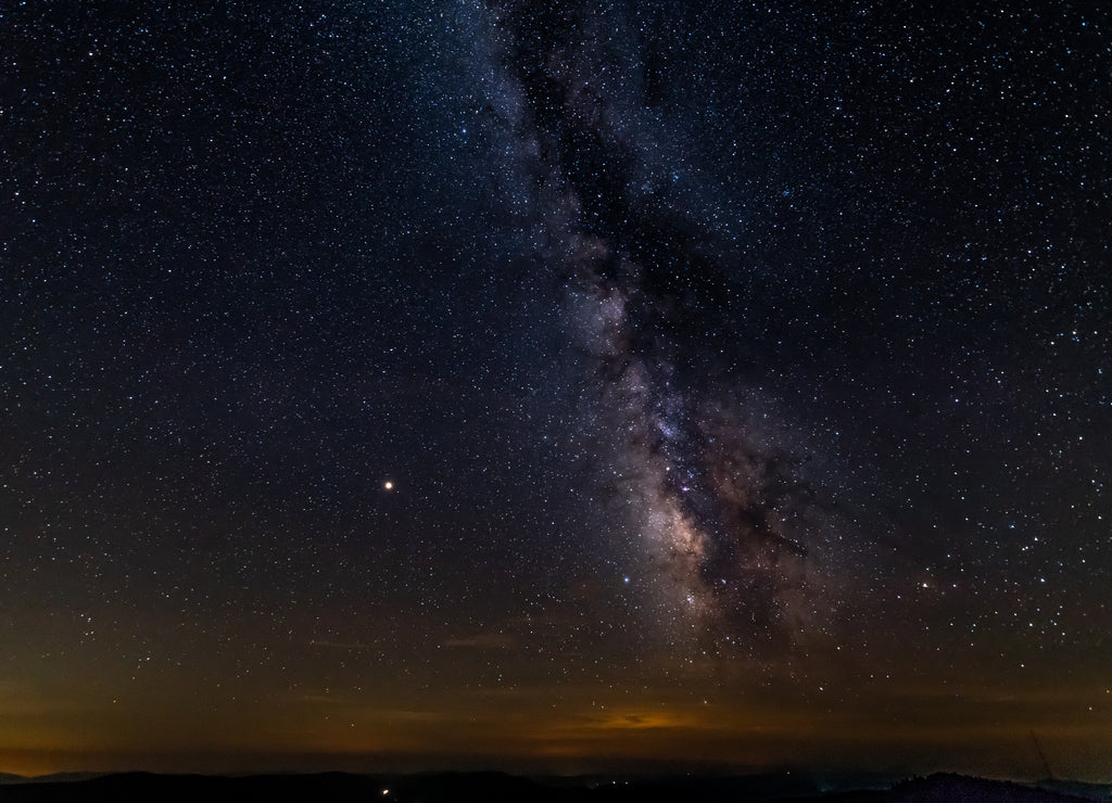 A clear view of the Milky Way from the dark skies of Spruce Knob in West Virginia