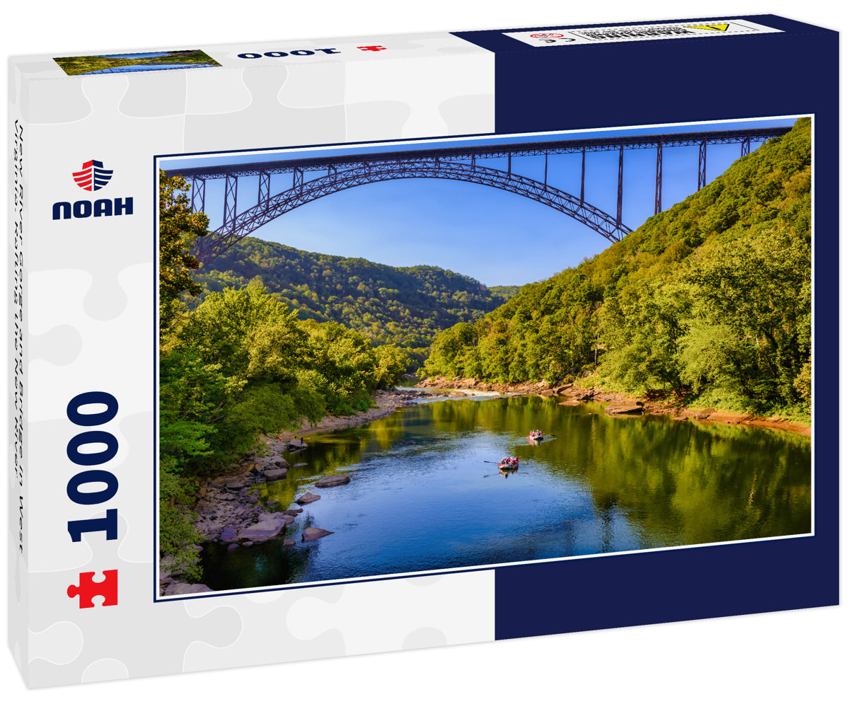 New River Gorge and Bridge in West Virginia. Rafting the New River