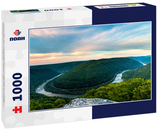 Dramatic spring landscapes in New River Gorge National Park in West Virginia,USA. it is the newest national park in the US