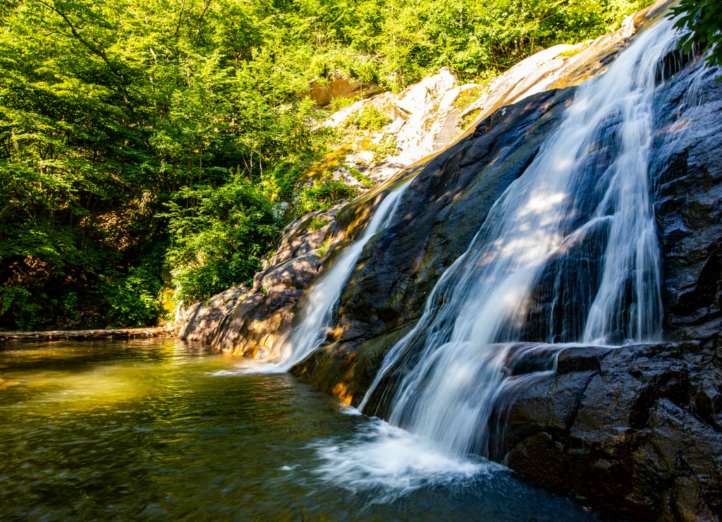 White Oak Canyon and Cedar Run trail loop waterfalls in Shenandoah National Park