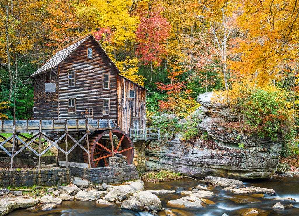 Babcock State Park, West Virginia, USA at Glade Creek Grist Mill