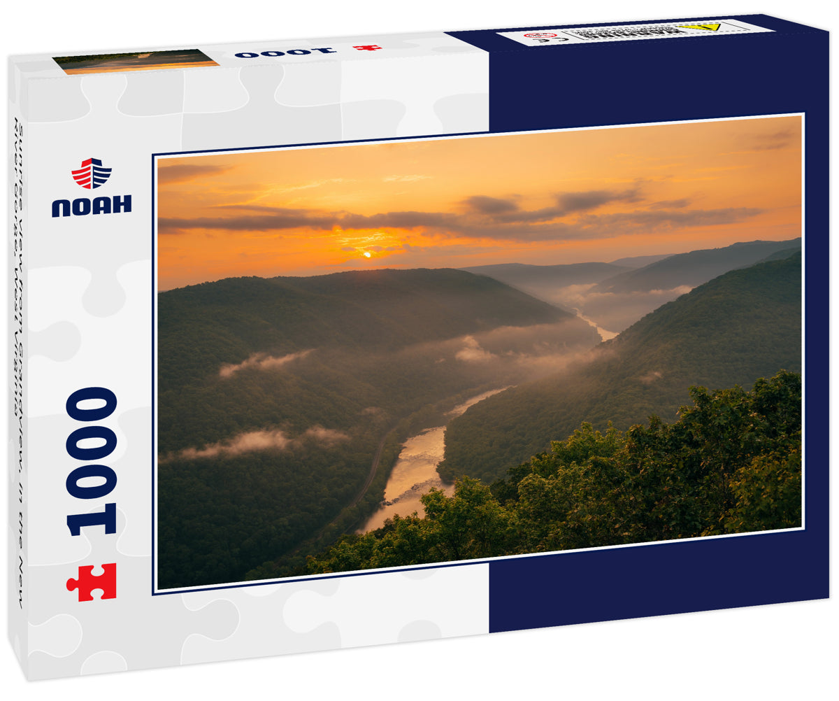 Sunrise view from Grandview, in the New River Gorge, West Virginia