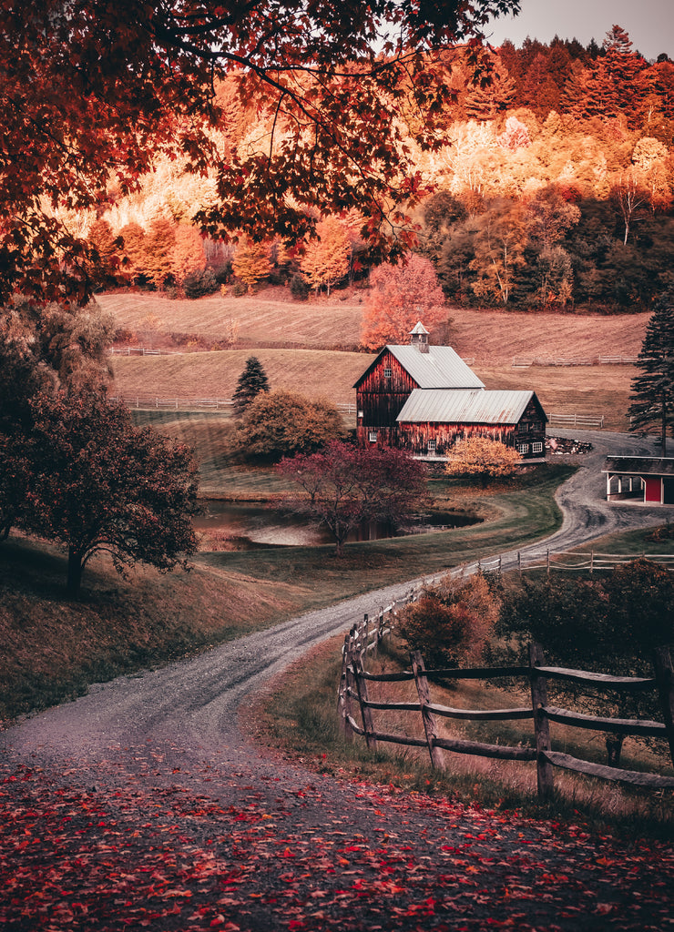 Barn in autumn, Connecticut