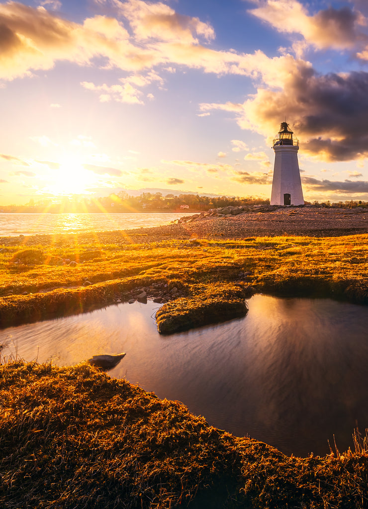 sunset by black rock Lighthouse, Connecticut