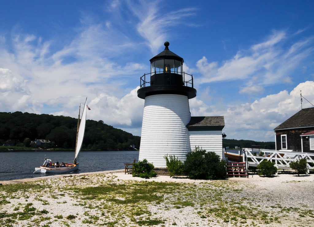 Lighthouse, Mystic Seaport, Mystic, Connecticut, USA