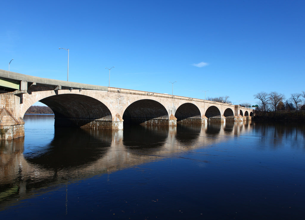 The Bulkeley Bridge in Hartford, Connecticut
