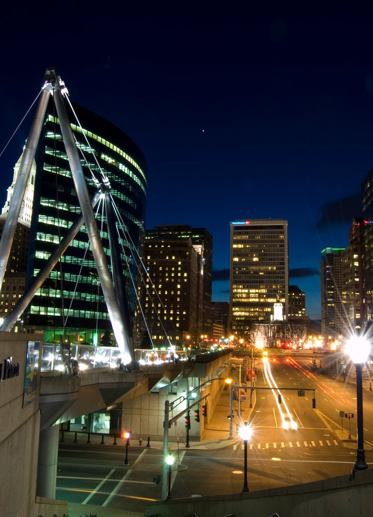 Hartford at night, Connecticut