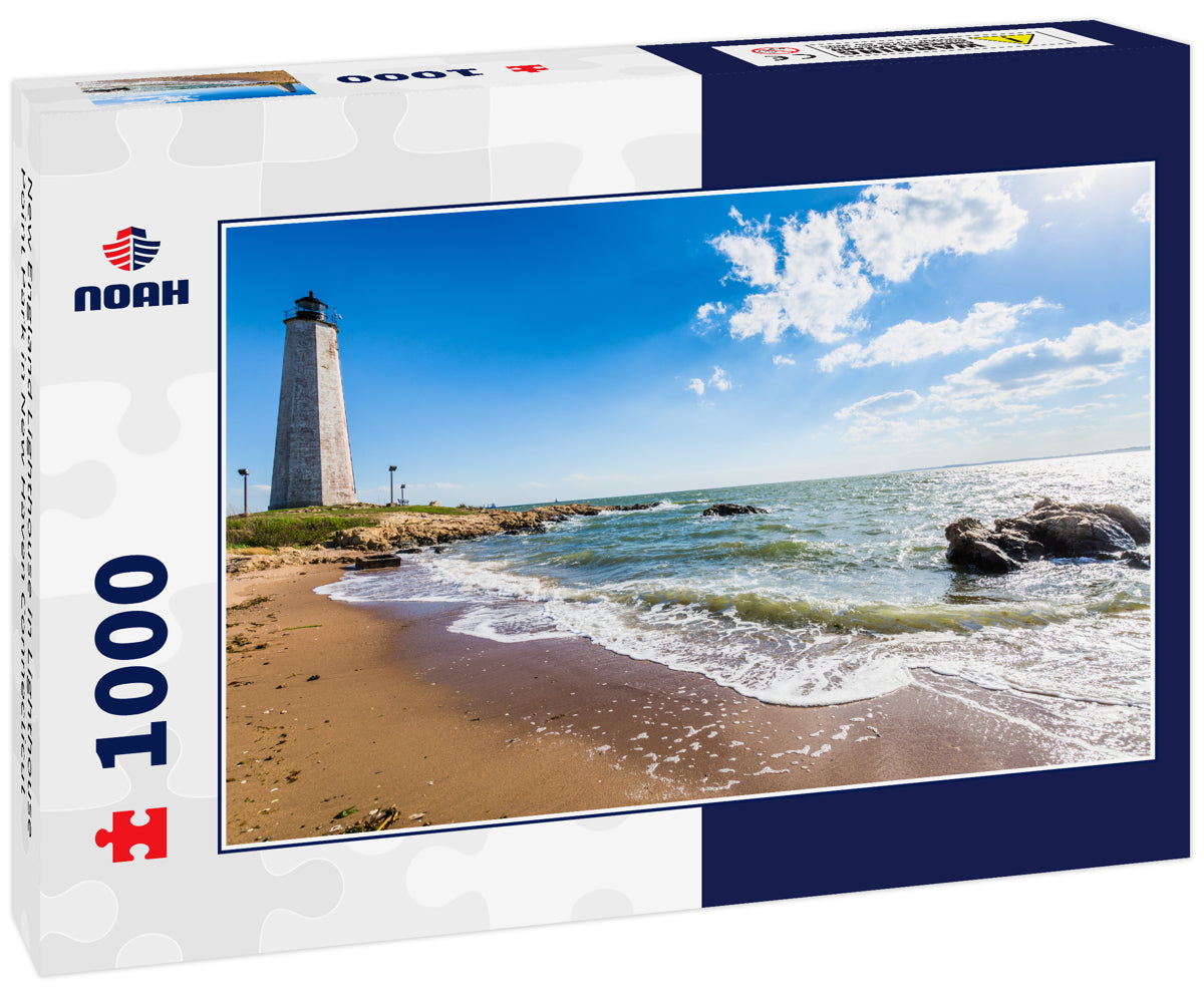 New England Lighthouse in Lighthouse Point Park in New Haven Connecticut