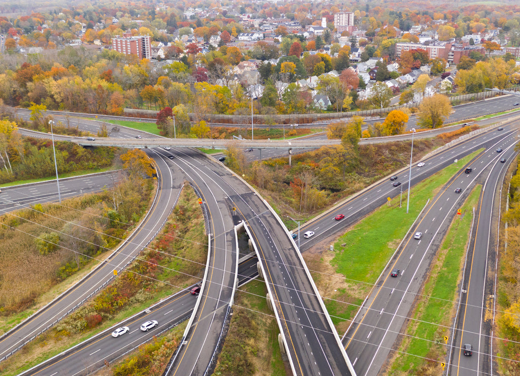 New England Highways East Hartford Connecticut Aerial