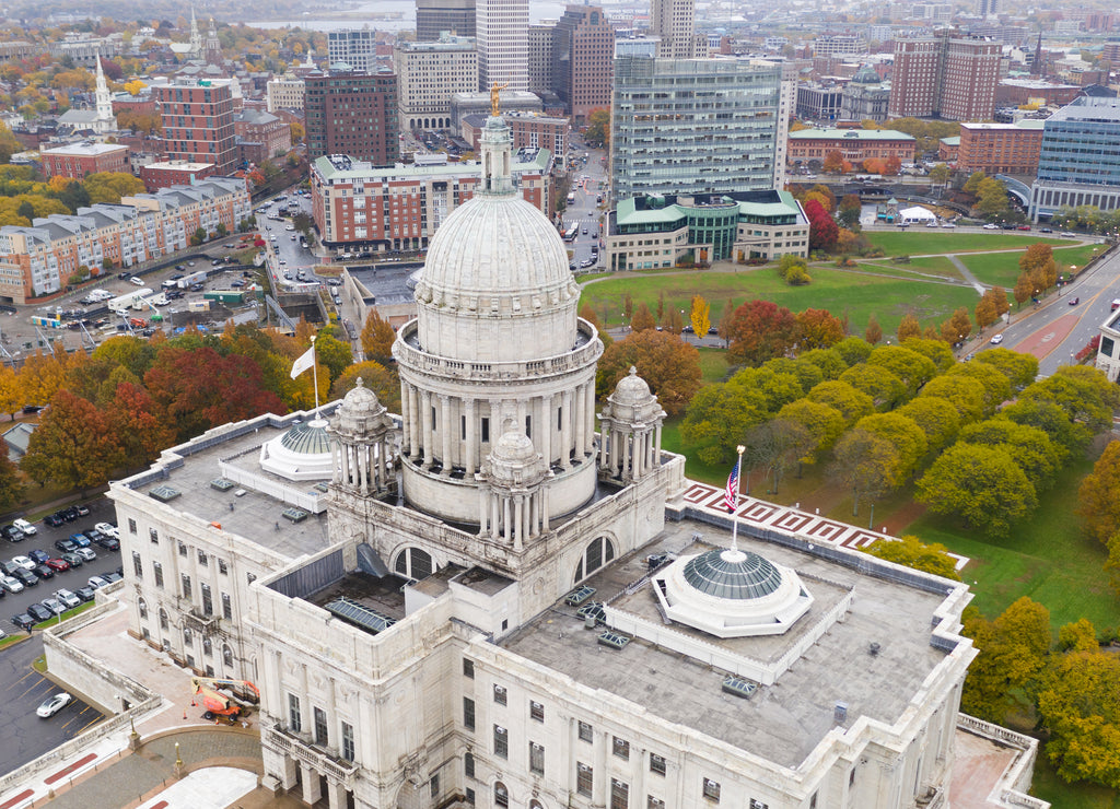 Aerial View Hartford Connecticut State Capital Urban Downtown Skyline