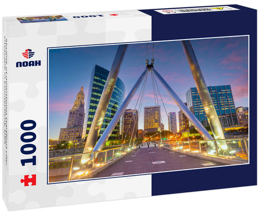 Skyline of downtown Hartford city, cityscape in Connecticut, USA