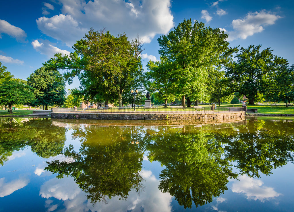 The Lily Pond at Bushnell Park, in Hartford, Connecticut