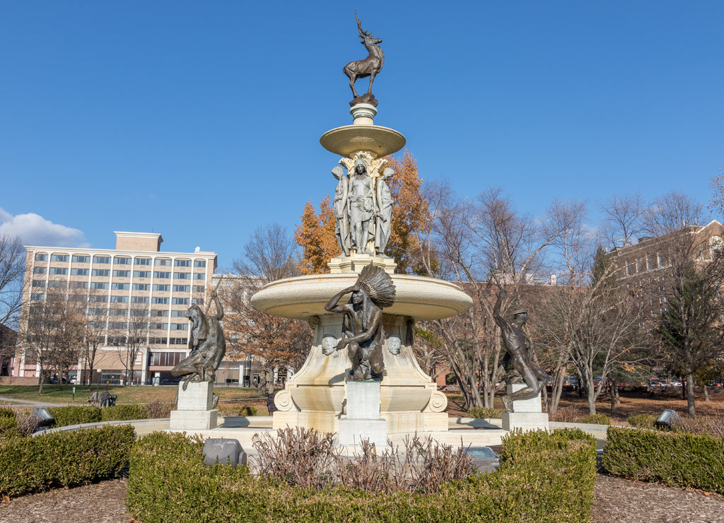 The Corning Memorial Fountain in Bushnell Park, Hartford, Connecticut