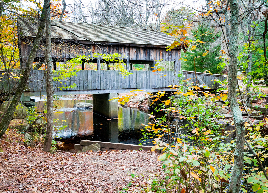 Covered bridge Devil's Hopyard, Connecticut