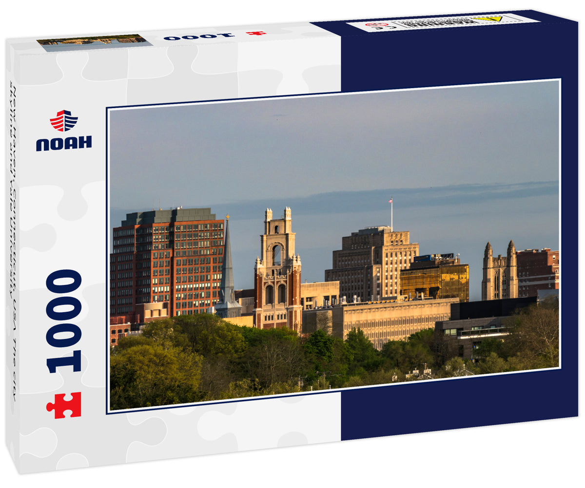 New Haven, Connecticut, USA The city skyline and Yale University