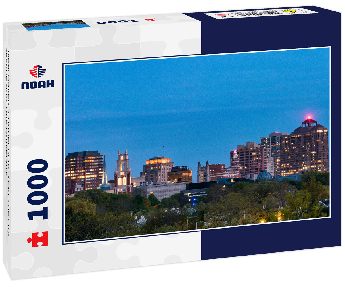 New Haven, Connecticut, USA The city skyline and Yale University