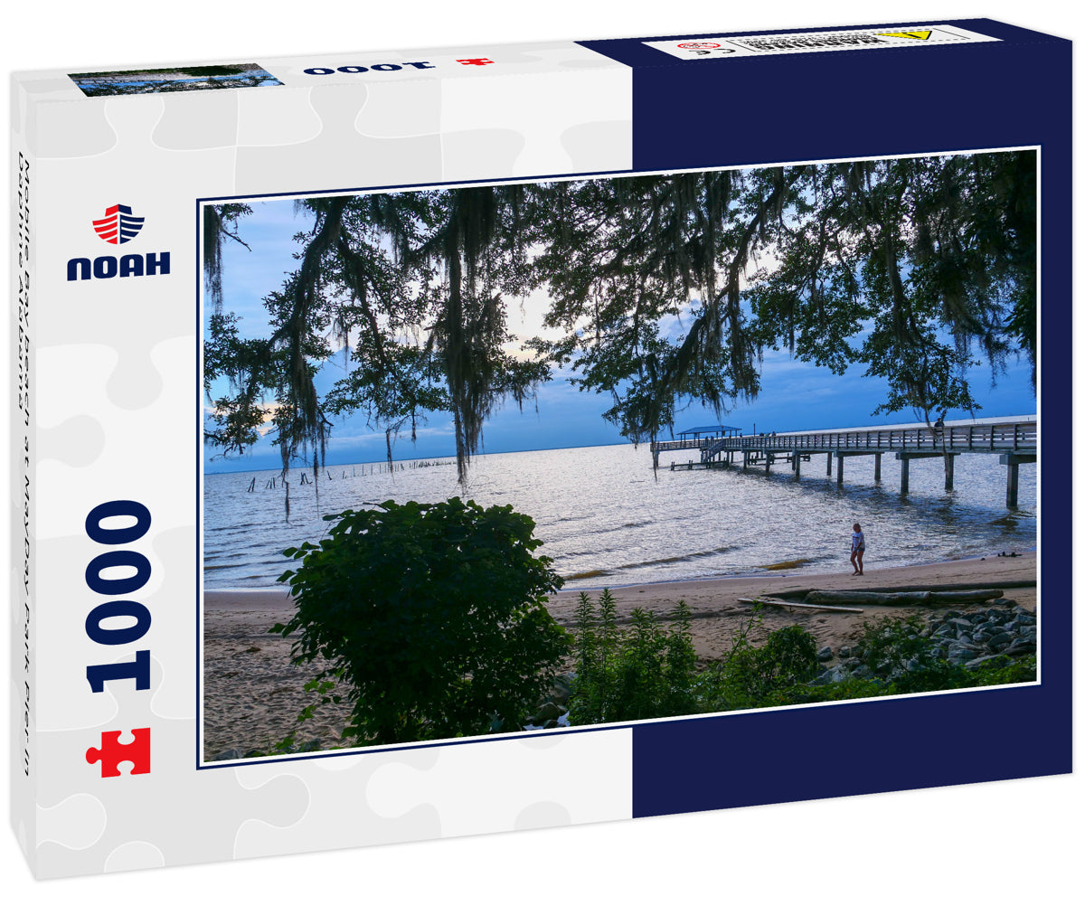 Mobile Bay beach at MayDay Park Pier in Daphne Alabama