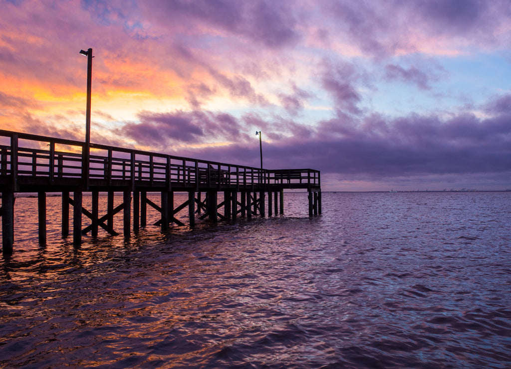 Mobile Bay sunset Alabama