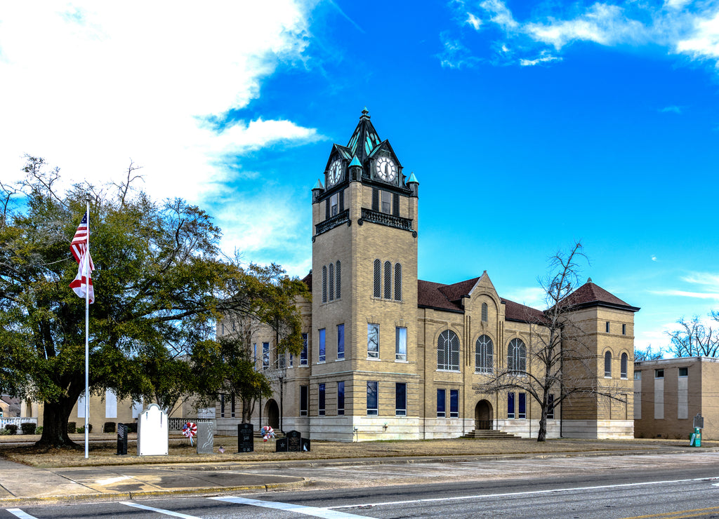 Landscape of Autauga County Courthouse Alabama