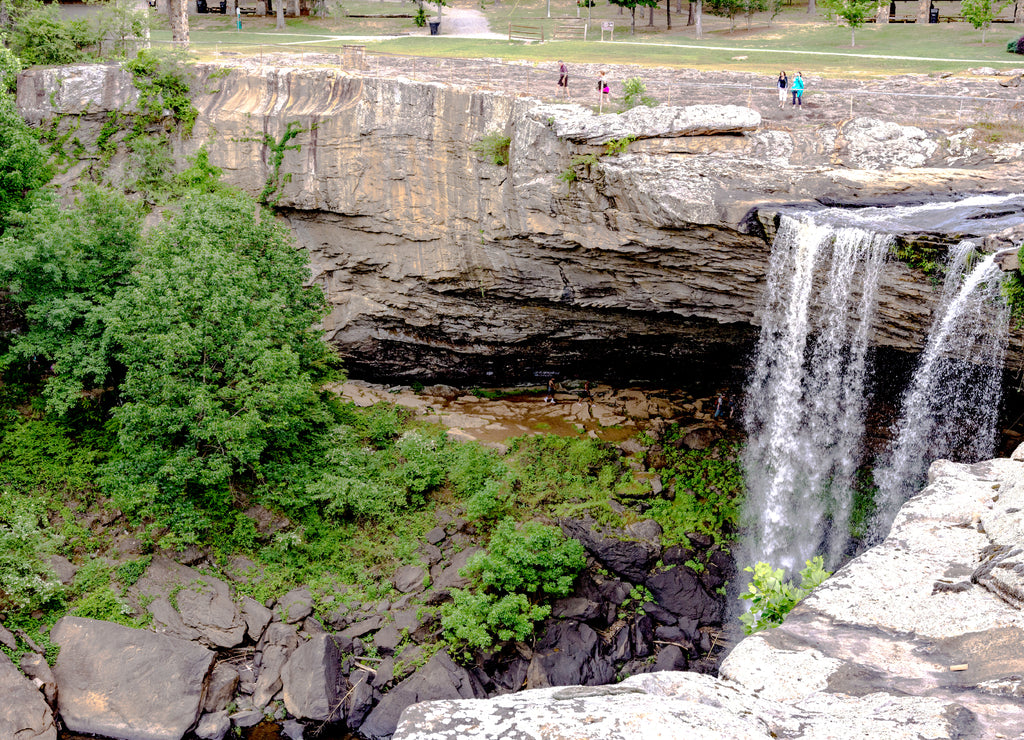 Noccalula Falls with low water flow Alabama